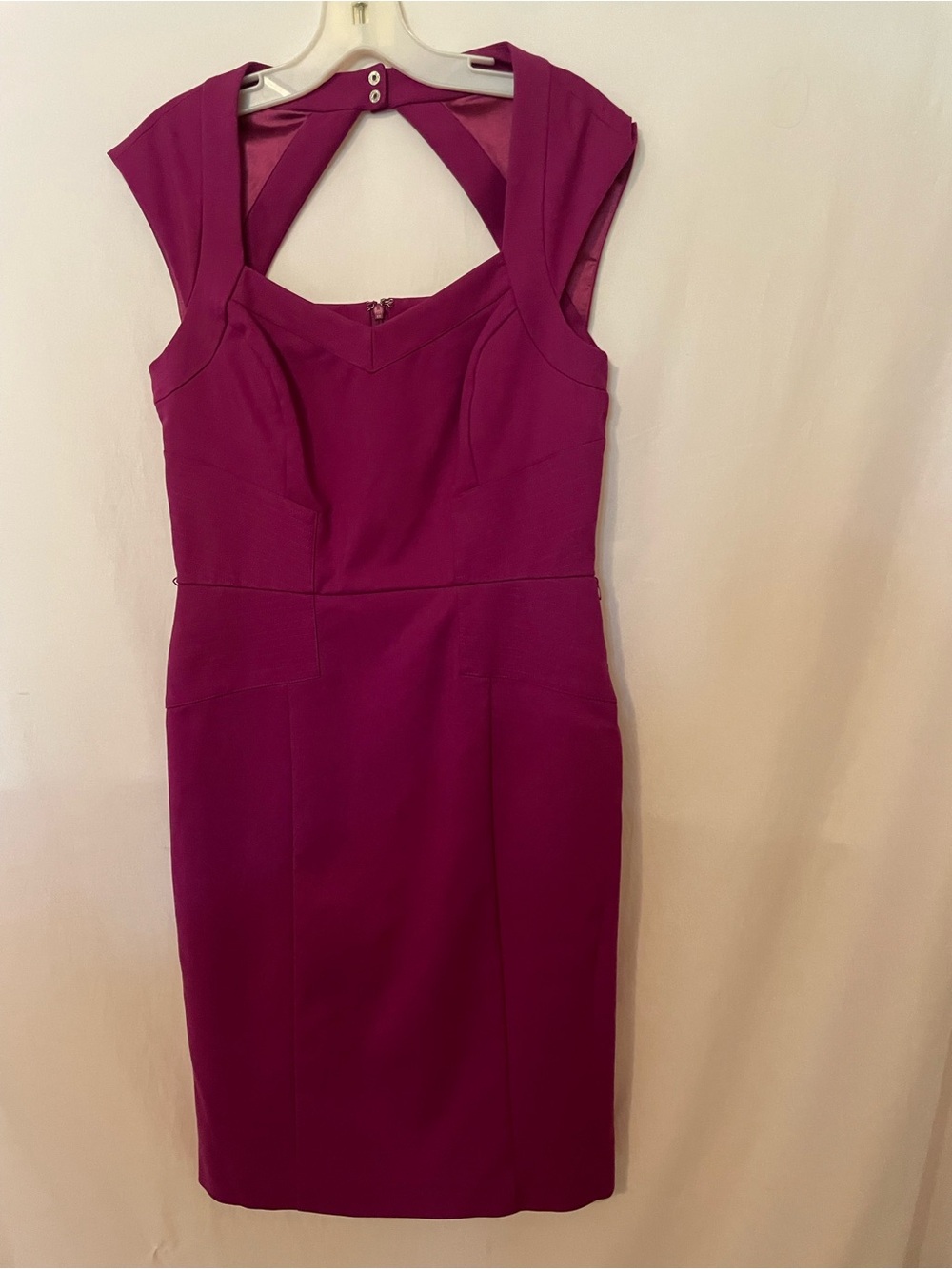 White House Black Market sheath Fitted Dress in Fuchsia
